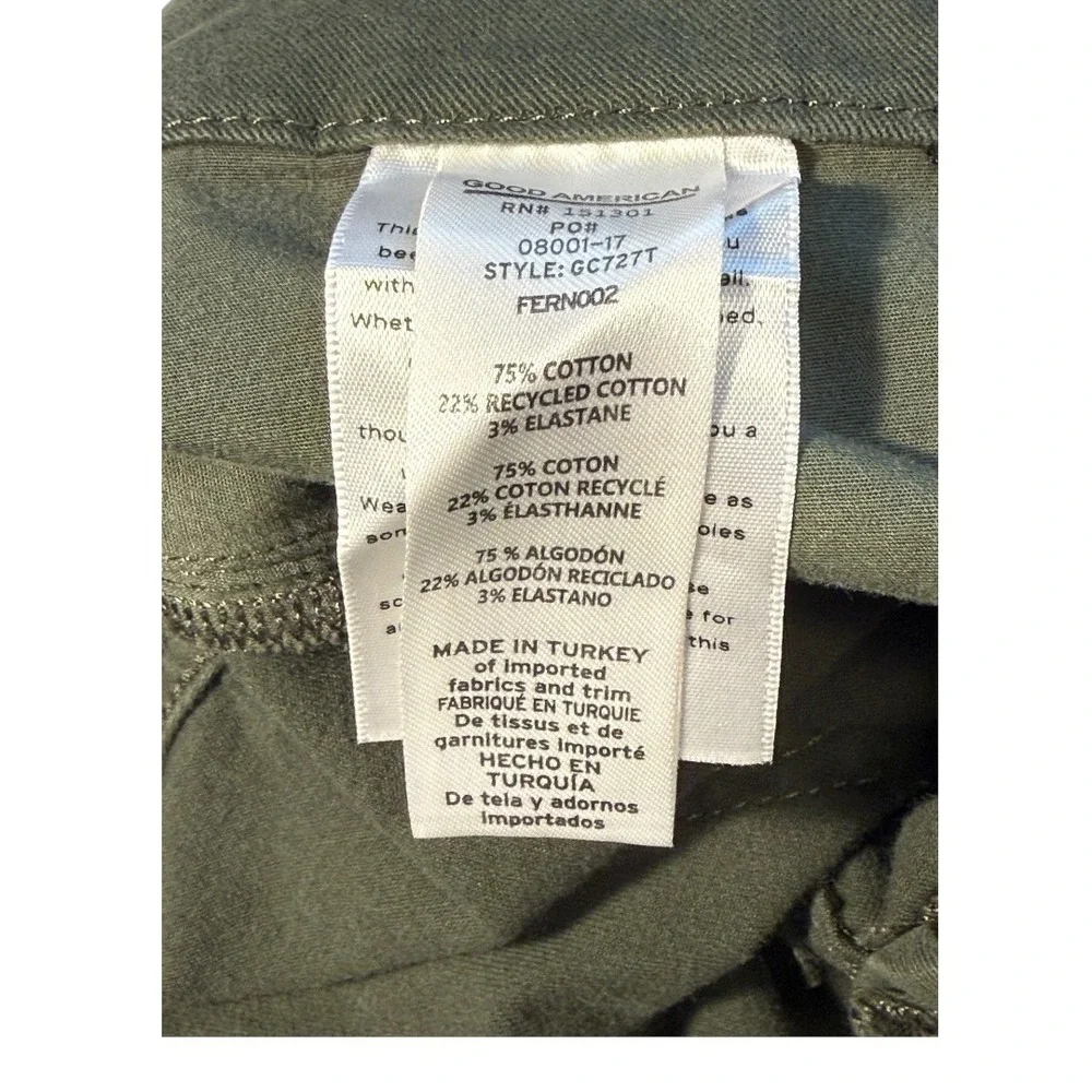 Good‎ American Good Classic High Rise Jeans Fern Green Size 20 Plus GC727T New